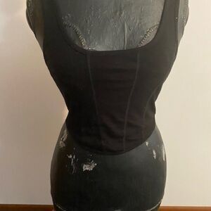 Bozzolo Black crop tank, size Large